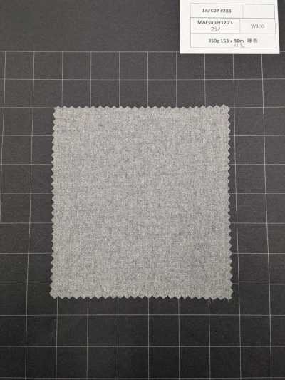 1AFC07-283 [Article à stock limité] Tissu Nikke Textile MAFsuper120's Flanelle grise