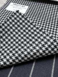 PR6511-WT Tissu Pied-de-poule Gris Extensible Premium Super120, Fabriqué Au Japon.[Textile] Images supplémentaires