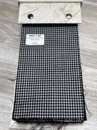 PR6511-WT Tissu Pied-de-poule Gris Extensible Premium Super120, Fabriqué Au Japon.[Textile] Images supplémentaires