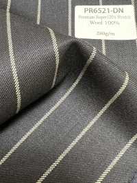 PR6521-DN Rayures Extensibles Bleu Marine Foncé, Laine Japonaise Premium Standard Super 120's[Textile] Images supplémentaires