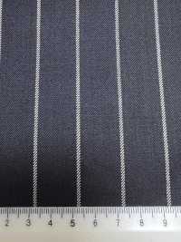 PR6521-DN Rayures Extensibles Bleu Marine Foncé, Laine Japonaise Premium Standard Super 120's[Textile] Images supplémentaires
