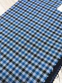 MH6511-BL Laine Peignée Japonaise Standard Laine-mohair (Style Tonic), à Carreaux Bleus[Textile] Images supplémentaires