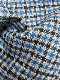 MH6511-BL Laine Peignée Japonaise Standard Laine-mohair (Style Tonic), à Carreaux Bleus[Textile] Images supplémentaires