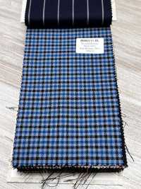 MH6511-BL Laine Peignée Japonaise Standard Laine-mohair (Style Tonic), à Carreaux Bleus[Textile] Images supplémentaires