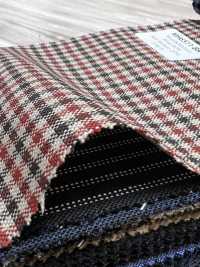 MH6511-BR Laine Japonaise Standard Mélangée à Du Mohair Chevreau, Peignée (Style Tonic), à Carreaux Marron[Textile] Images supplémentaires