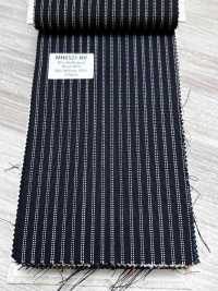 MH6521-NV Laine Peignée Japonaise Standard Mélangée Mohair (Style Tonic), Rayée Bleu Marine[Textile] Images supplémentaires