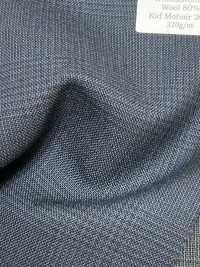 MH2431-NV Laine Peignée Japonaise Standard Mélangée Laine Et Mohair Chevreau (Style Tonic), à Carreaux, Bleu M[Textile] Images supplémentaires