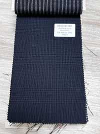 MH2431-NV Laine Peignée Japonaise Standard Mélangée Laine Et Mohair Chevreau (Style Tonic), à Carreaux, Bleu M[Textile] Images supplémentaires