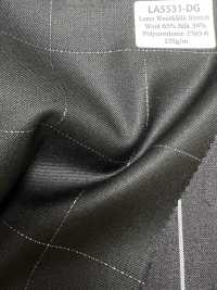 LA5531-DG Tissu à Carreaux Japonais Standard En Laine Extensible, Soie Et Lurex[Textile] Images supplémentaires