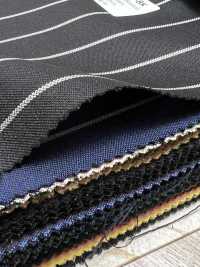 SK5524-BK Rayures Extensibles Standard Japonaises En Laine Et Soie Noires[Textile] Images supplémentaires