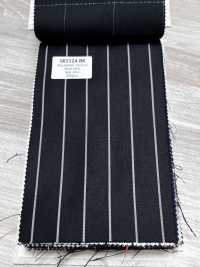 SK5524-BK Rayures Extensibles Standard Japonaises En Laine Et Soie Noires[Textile] Images supplémentaires