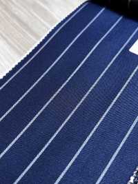 SK5524-BL Rayure Extensible Standard Japonaise En Laine Et Soie, Bleu Marine[Textile] Images supplémentaires