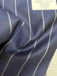 SK5524-BL Rayure Extensible Standard Japonaise En Laine Et Soie, Bleu Marine[Textile] Images supplémentaires