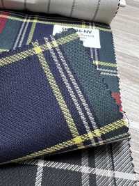 SK5536-NV Tissu Japonais Standard Extensible à Carreaux, Laine Et Soie, Bleu Marine[Textile] Images supplémentaires