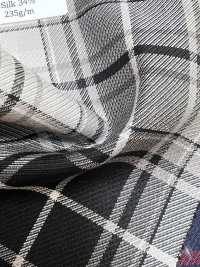 SK5536-GY Tissu à Carreaux Extensible Standard Japonais En Laine Et Soie, Gris[Textile] Images supplémentaires