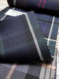 SK5536-GR Tissu Standard Japonais Extensible à Carreaux Vert En Laine Et Soie[Textile] Images supplémentaires