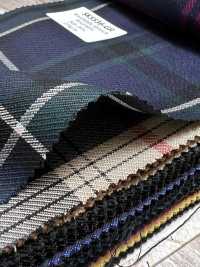 SK5536-GR Tissu Standard Japonais Extensible à Carreaux Vert En Laine Et Soie[Textile] Images supplémentaires