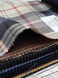 SK5536-BE Tissu Japonais Standard Extensible à Carreaux En Soie Et Laine, Beige[Textile] Images supplémentaires