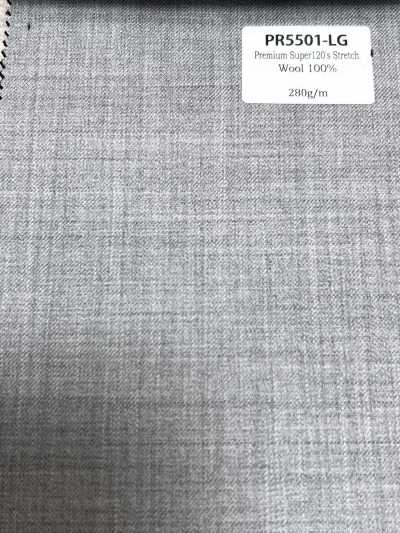 PR5501-LG Classique Made in Japan Premium Super 120's extensible uni gris clair
