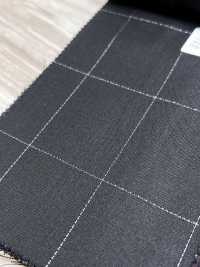 LA5531-BK Tissu à carreaux noir classique en laine stretch et soie lamée, fabriqué au Japon[Textile] HOSOI SYOJI Images supplémentaires
