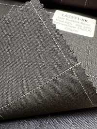 LA5531-BK Tissu à carreaux noir classique en laine stretch et soie lamée, fabriqué au Japon[Textile] HOSOI SYOJI Images supplémentaires