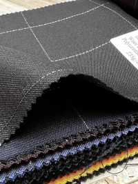 LA5531-BK Tissu à carreaux noir classique en laine stretch et soie lamée, fabriqué au Japon[Textile] HOSOI SYOJI Images supplémentaires