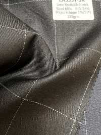 LA5531-BK Tissu à carreaux noir classique en laine stretch et soie lamée, fabriqué au Japon[Textile] HOSOI SYOJI Images supplémentaires