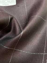LA5531-DR Carreaux japonais standard en soie lamée et laine stretch, rouge foncé[Textile] HOSOI SYOJI Images supplémentaires