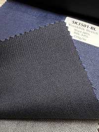 SK3501-BL Standard soie-laine japonaise extensible bleue[Textile] HOSOI SYOJI Images supplémentaires