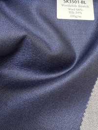 SK3501-BL Standard soie-laine japonaise extensible bleue[Textile] HOSOI SYOJI Images supplémentaires