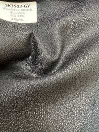 SK3503-GY Soie-laine stretch japonaise standard, gris[Textile] Images supplémentaires