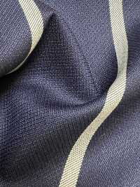 SK3523-NV Rayure extensible classique en soie et laine, fabriquée au Japon, bleu marine[Textile] Images supplémentaires