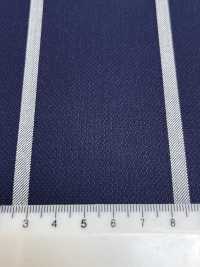 SK3523-NV Rayure extensible classique en soie et laine, fabriquée au Japon, bleu marine[Textile] Images supplémentaires