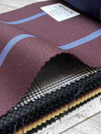 SK3523-DR Rayures extensibles en soie et laine, fabrication japonaise, rouge foncé standard[Textile] Images supplémentaires
