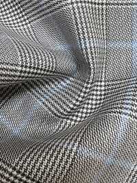 SK3532-GY Classique à carreaux gris en soie, laine et stretch fabriqué au Japon[Textile] Images supplémentaires