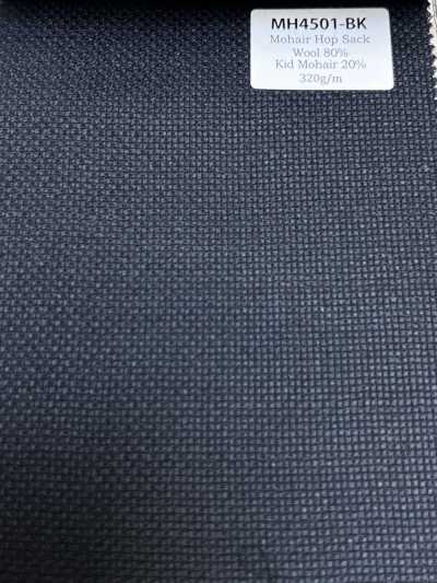 MH4501-BK Hopsack en mohair standard noir fabriqué au Japon