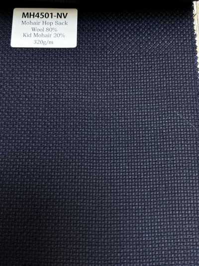 MH4501-NV Hopsack en mohair standard fabriqué au Japon bleu marine