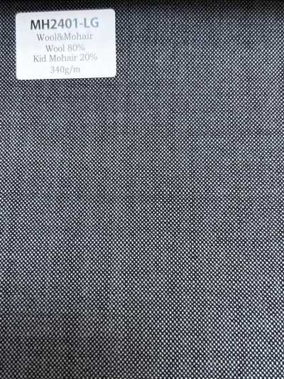 MH2401-LG Laine-mohair peignée standard fabriquée au Japon (style tonic) gris clair