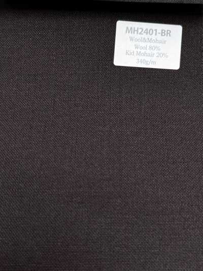 MH2401-BR Lainage peigné classique en laine et mohair fabriqué au Japon (style tonic) marron