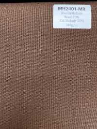 MH2401-MR Tissu peigné en laine et mohair standard fabriqué au Japon (style tonic) bordeaux[Textile] Images supplémentaires