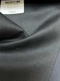 NS3511-BK Laine stretch noire standard Super110's fabriquée au Japon[Textile] HOSOI SYOJI Images supplémentaires