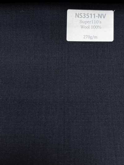 NS3511-NV Classique en laine Super110’s extensible fabriquée au Japon, bleu marine