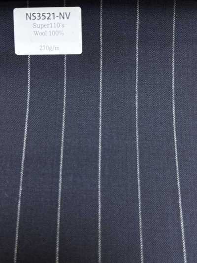 NS3521-NV Laine stretch bleu marine Super 110’s classique, fabriquée au Japon