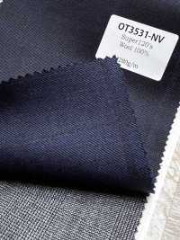 OT3531-NV Standard fabriqué au Japon Super 120's fil simple W100 bleu marine[Textile] Images supplémentaires