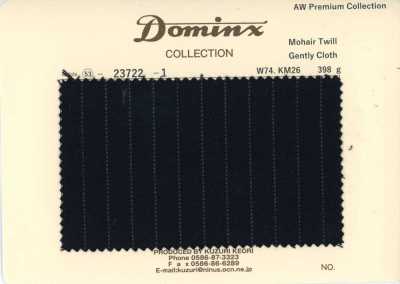 23722-1 Tissu sergé mohair classique doux DOMINX Collection Premium Noir