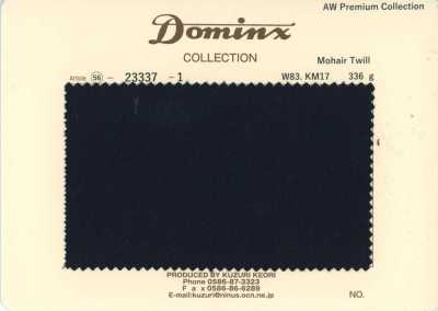 23337-1 Sergé mohair standard DOMINX (Dominx) Collection Premium Noir