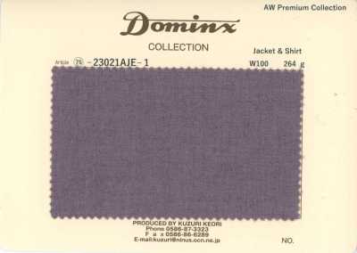 23021AJE-1 Veste et chemise standard 100 % laine DOMINX Collection Premium Violet[Textile] Tissu En Laine Kuzuri (DOMINX) Images supplémentaires
