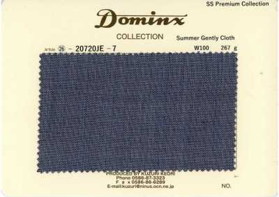 20720JE-7 Standard SummerGentlyCloth 100 % laine Collection Premium DOMINX Gris