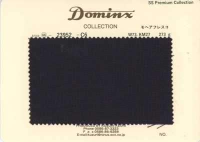 23952-C6 Mohair Fresco standard en mohair de chevreau DOMINX Premium Collection anthracite