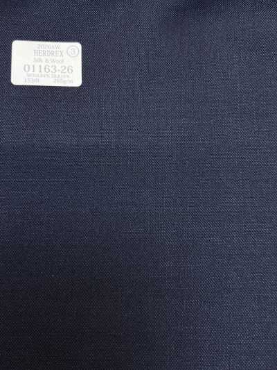 01163-26 26AW HERDREX [Soie & laine] Soie & laine uni bleu marine